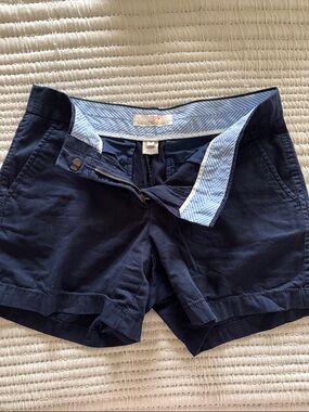 J. Crew Navy Cotton Chino Bermuda Shorts